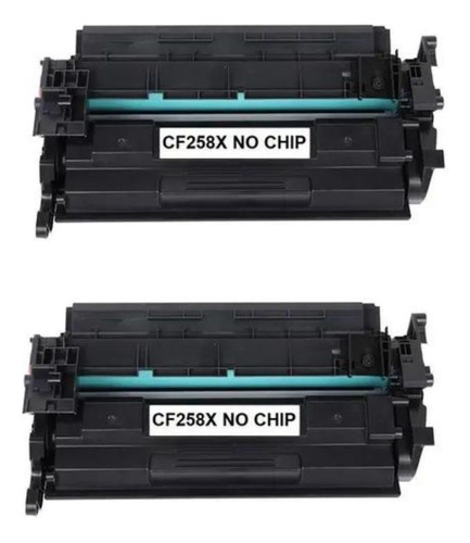 2 Toner Comp. 58x Cf258x 258x M404n M428dw M428fdw S/ Chip