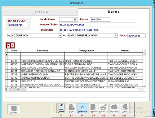 Sistema Control De Fletes Y Carta Porte Factura 4.o
