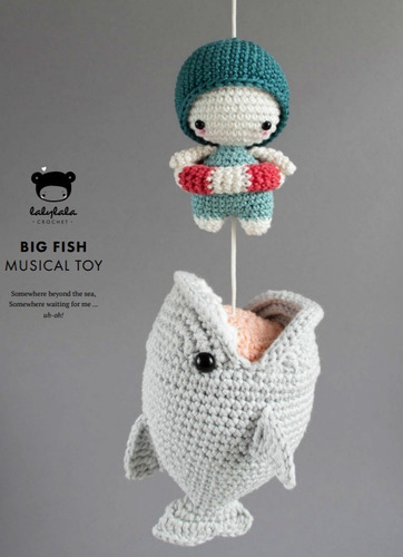 Patrón Amigurumi Pdf Big Fish Musical Toy Inglés 