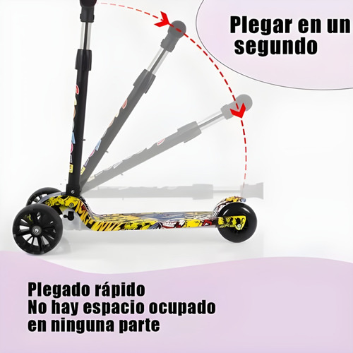 Scooter Patín Del Desmontable Luces Led Para Niña Niño