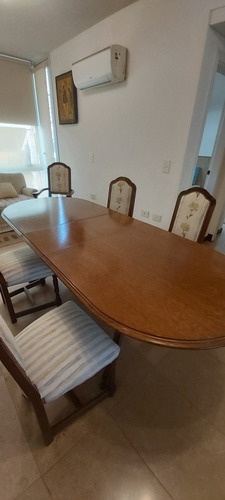 Mesa Estilo Inglés Sheraton. Ovalada. Extensible. Doble Base