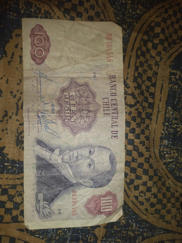 Billete De 100 Pesos De 1982