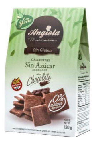 Galletitas Con Stevia Sabor Chocolate Angiola Sin Tacc