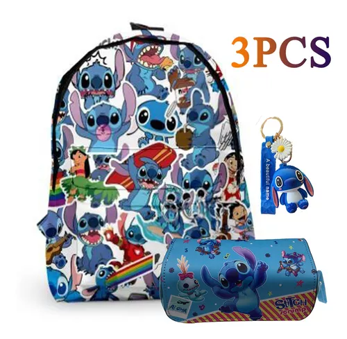 3pcs/set Lilo Stitch Mochila Bolsa de almuerzo Estuche de lápiz Niños Niños Niña  Mochilas diarias Bolsas 13