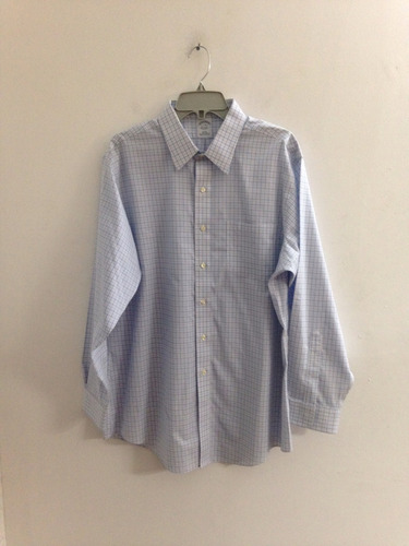 Camisa Marca Brooks Brothers Talla 17 - 34 Cuadrille Usado