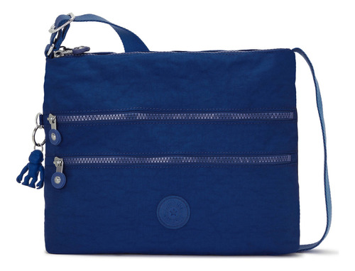 Bolsa Bandolera Kipling Alvar Diseño Color Sólido De Nailon  Deep Sky Blue Asas Color Mismo