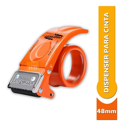 Imagen 2 de 6 de Dispensador Cinta Embalar Racionador Portarollo Metal Reforz
