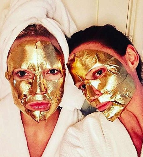 Paquete De 10 Máscaras De Oro De La Cara | Anti Arrugas Enve