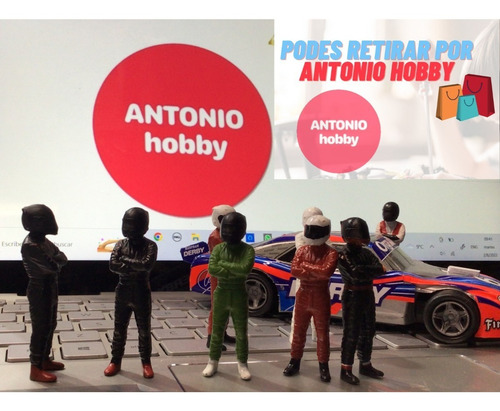 Imagen 9 de 10 de Piloto Tc Para Decorar Autos Claseslot Escala 1/32 Figura F1