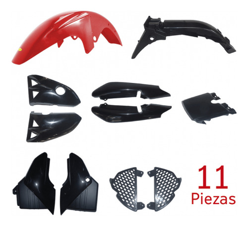 Kit Plasticos Yamaha Ybr 125 Rojo (11) V.c. 1102r