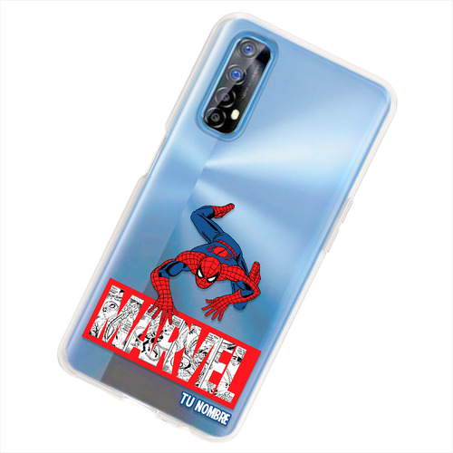 Funda Para Realme Spiderman Logo Personalizado Con Nombre