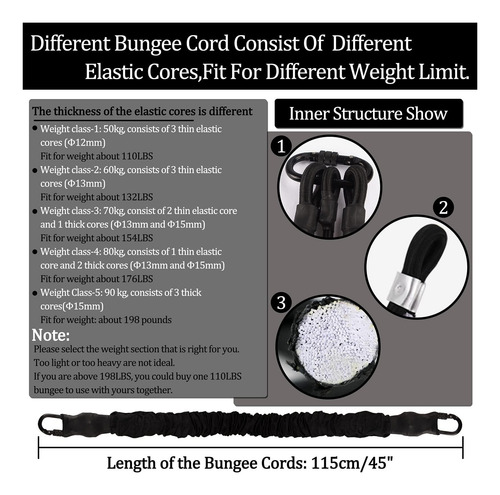 Set De Correas Elásticas Dasking Bungee Resistance