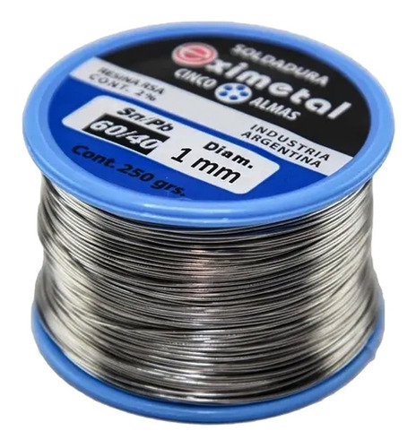 Estaño Para Soldar Eximetal 250gr 1.0mm (c/fundente) Oferta!