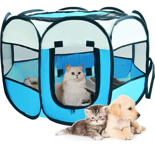 Corralito Para Perros Accubio, Carpa Portátil Y Plegable Par