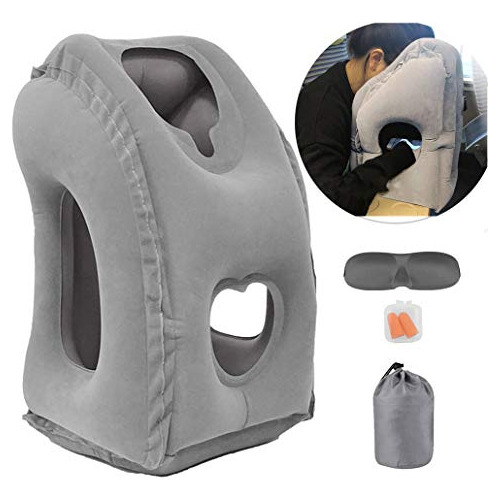 Almohada Inflable De Viaje Para Avión, Para Colocar En El Cu