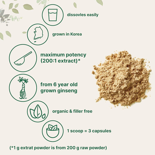 Ginseng Suplemento Concentrado Organico 113 Servicios