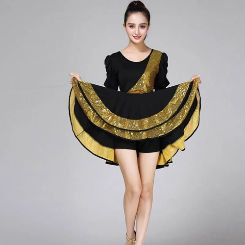 Vestido De Baile Moderno Sequsquare Dance Wear Ballroom Danc