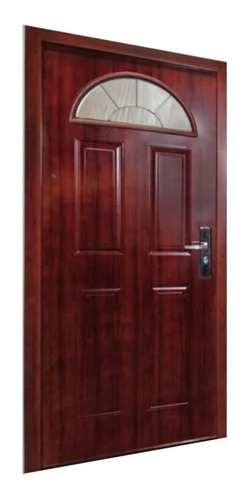 Puerta Exterior Doble Chapa Semi Blindada Con Vidrio Doble