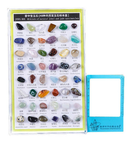 Colección De Minerales De Roca Geología Kit De Gemas Verde
