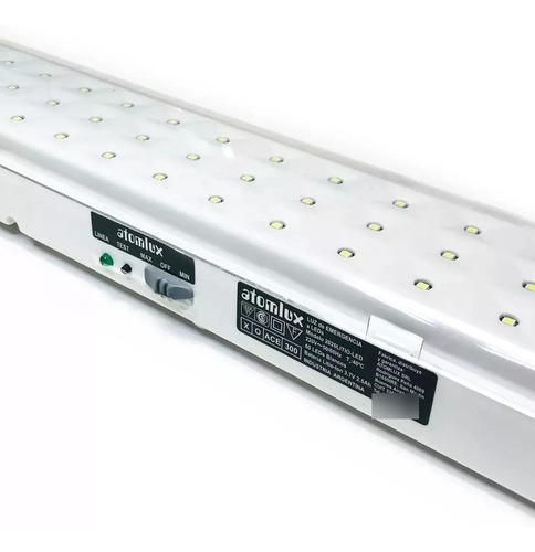 Imagen 3 de 4 de Luz De Emergencia Led Atomlux Slim Bateria Litio Recargable