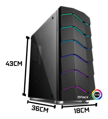 Imagem 3 de 4 de Pc Gamer Asus B450 Ryzen 5 5600g 16gb Ssd 240gb Vega7 - 500w