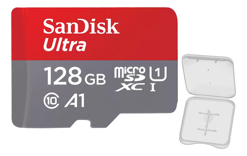 Cartão Memória Micro Sd Sandisk 128gb Ultra 140mbs +case