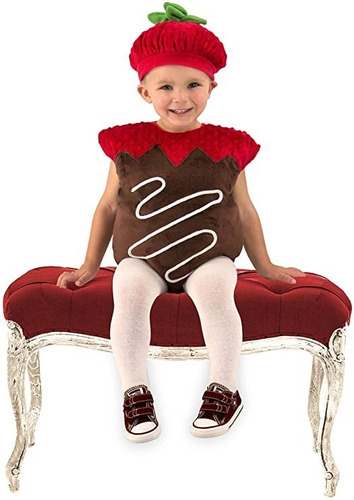 Disfraz Fruta Fresa Fresita Con Chocolate Niñas Bebes Niños