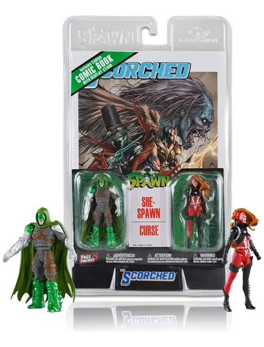 Mcfarlane Spawn Pack Figura She Spawn & Curse + Comic 