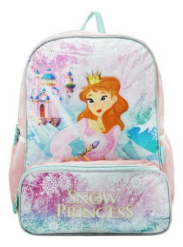 Mochila Princesas 16 Pulgadas Espalda Ls&d Rosa Liso