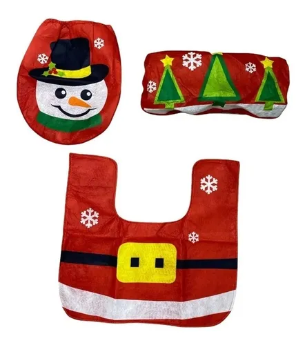 Set Fundas Navidad Baño Decoración Navideña