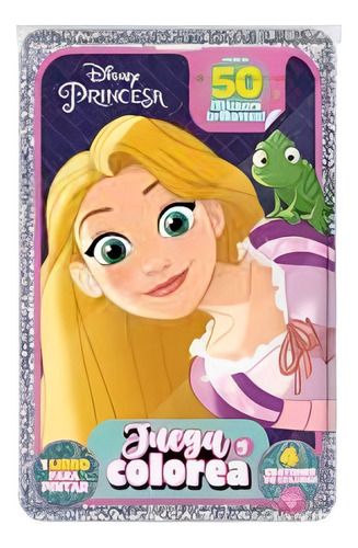 Libro Juega Y Colorea Stickers + Creyones Princesas