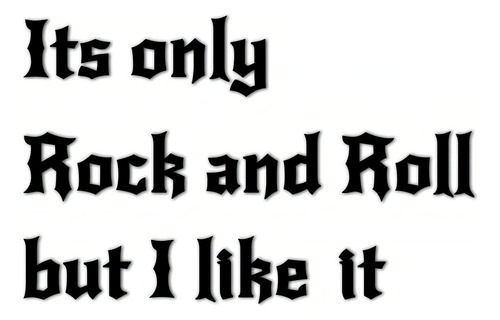 Cartel con frase de rock and roll para decoración de pared de Rolling Stones