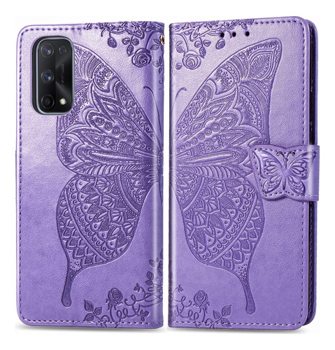 Funda De Cuero Con Estampado De Mariposas Y Flores De Amor D