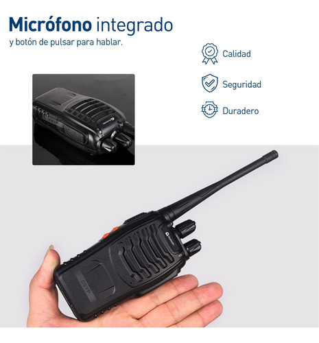 4 Radios Walkie Talkie Largo Alcance 16 Canales 400-470mhz