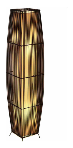 Imagen 2 de 5 de Lámpara De Pie Bambu Café 3 Luces E14