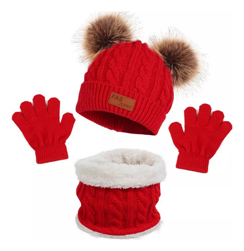 -conjunto De Gorro De Invierno Para Niños, Bufanda Y Guantes