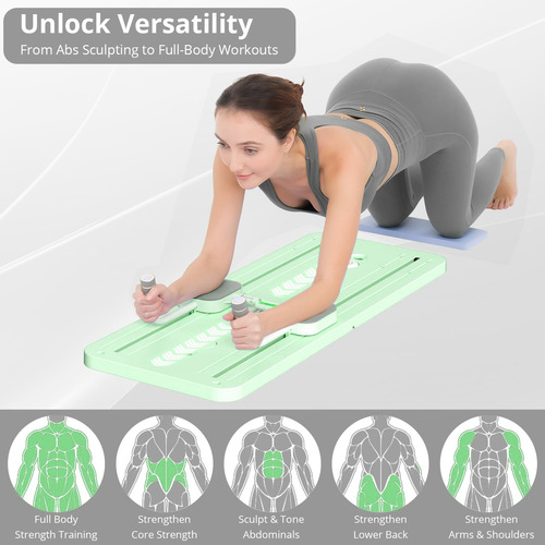 Rueda Abdominal Cuerda Entrenamiento Profesional Verde Turquesa
