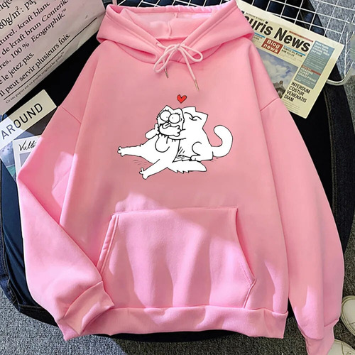 Bno Sudaderas Casuales Harajuku De Simon's Cat Kawaii/lindas