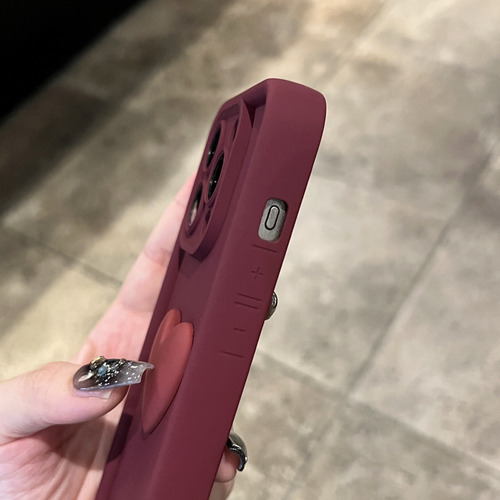 Funda De Silicona De Lujo Con Corazón 3d For iPhone New