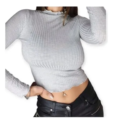 Remeras con cuello alto mujer cheap