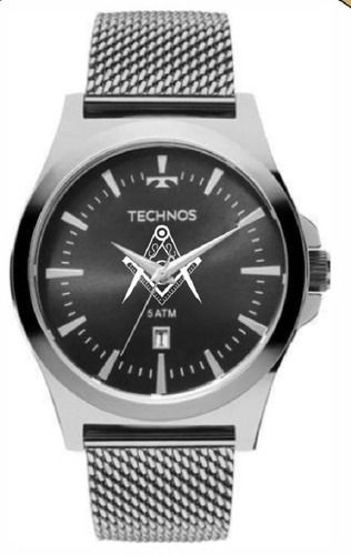 Relógio Technos Masculino Maçonaria 2115lal/0p Aço Analogico