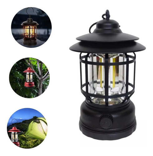 Linterna Led Portátil Para Acampar, Tienda De Campaña Retro