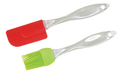 Kit 2 Peças Colher Espátula De Silicone Cores Sortidas 19cm