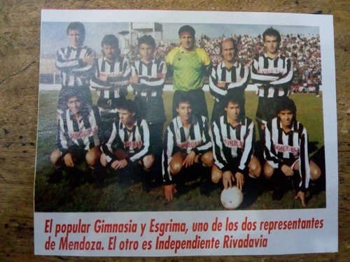 Recorte Gimnasia Y Esgrima De Mendoza Equipo 93 94