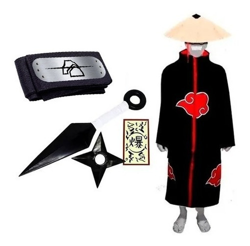 Cosplay Manto Akatsuki Kunai Naruto Deidara Pedra Rene K200