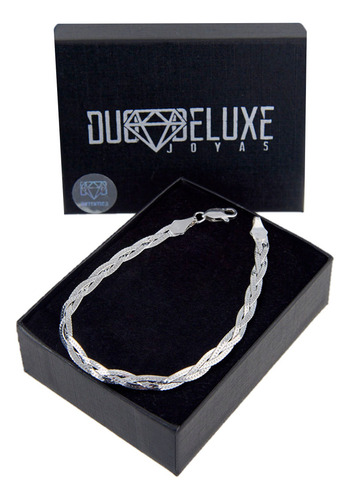 Pulsera Hombre Trenzado T 5mm Deplataley.925 Duodeluxejoyas®