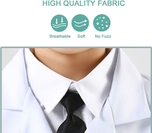 Clanitris Conjunto De Disfraz De Bata De Laboratorio Unisex