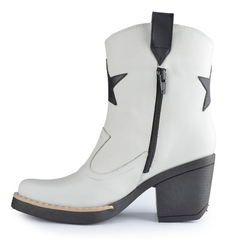 Imagen 6 de 9 de Botinetas Texanas Botas De Mujer De Cuero Vinci - Ferraro