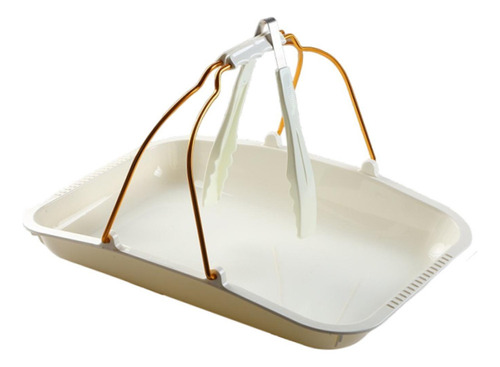 New Bandeja Cesta De Pan Rectangular Fácil Mango Y Clip.