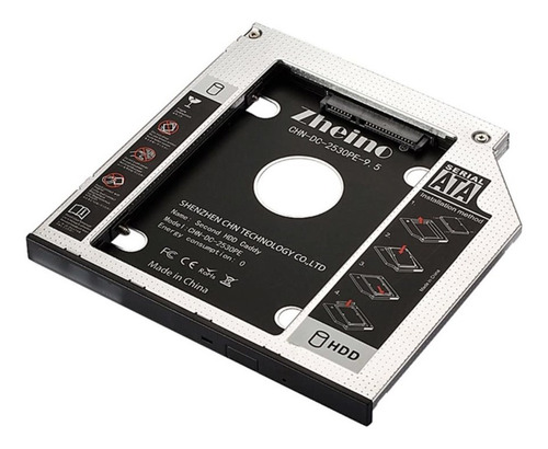 Imagen 1 de 10 de Adaptador Caddy Dvd Notebook A Disco Duro 2do Hdd Ssd 9.5mm